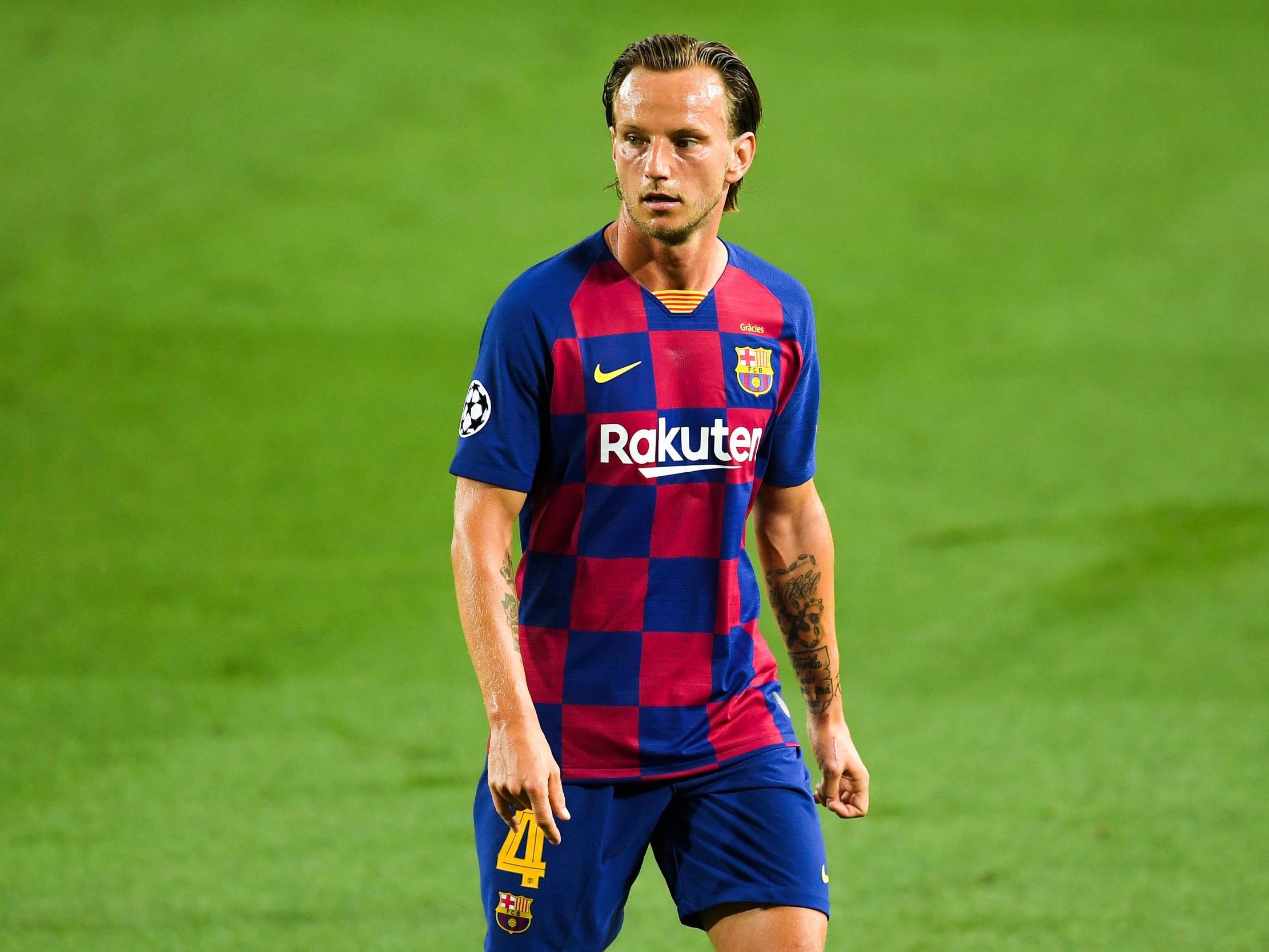 Ivan Rakitic of FC Barcelona looks on