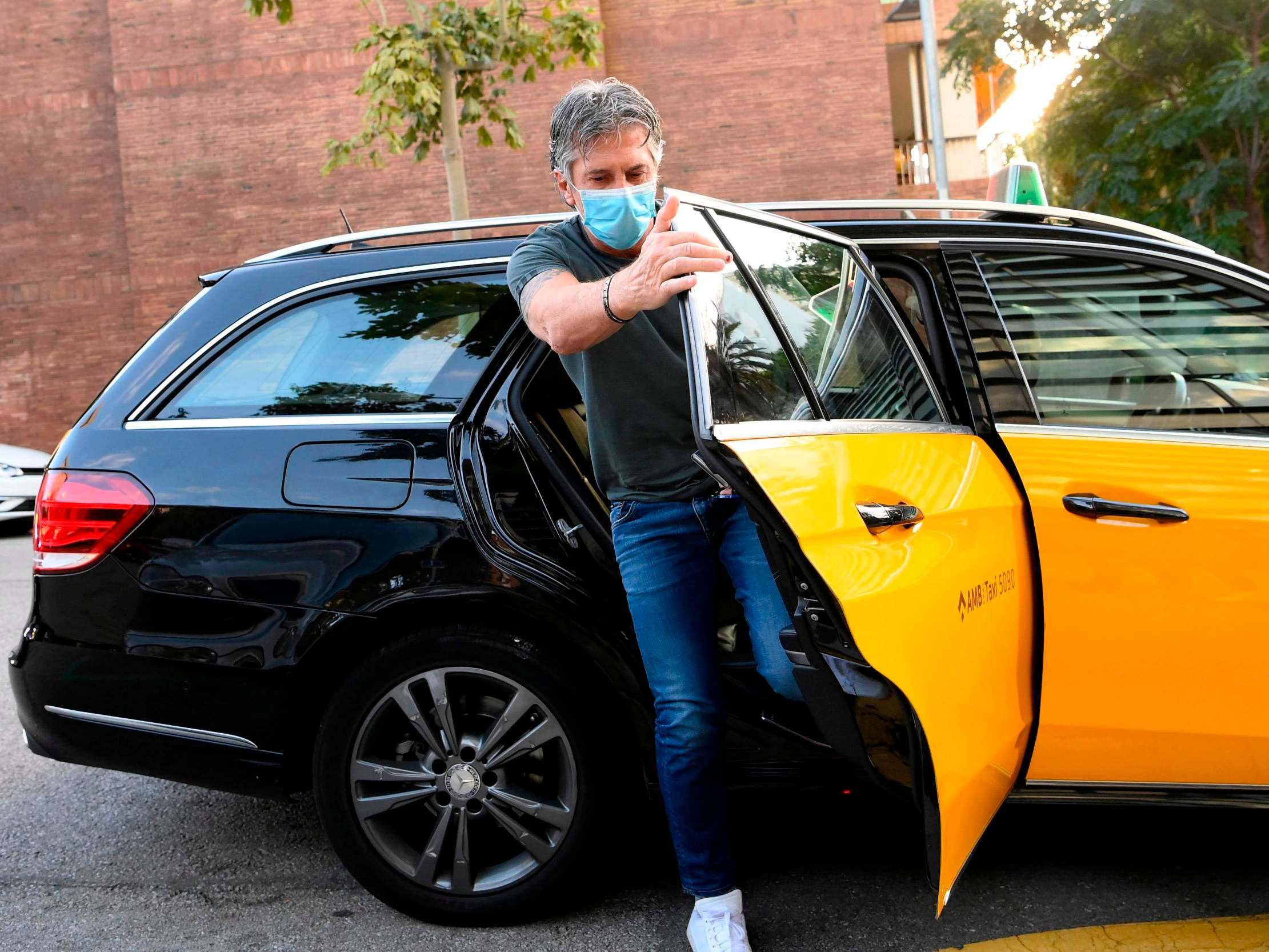 Jorge Messi, Lionel’s father and agent, arrives in Barcelona