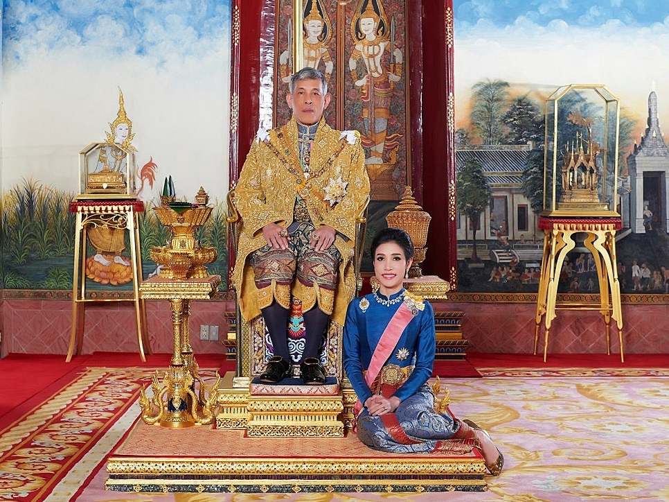 King Maha Vajiralongkorn and Sineenat Wongvajirapakdi, the royal noble consort