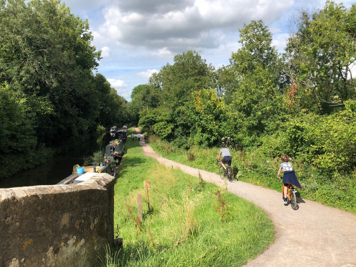 Biking along the towpath was a lovely antidote to the sedateness of canal life