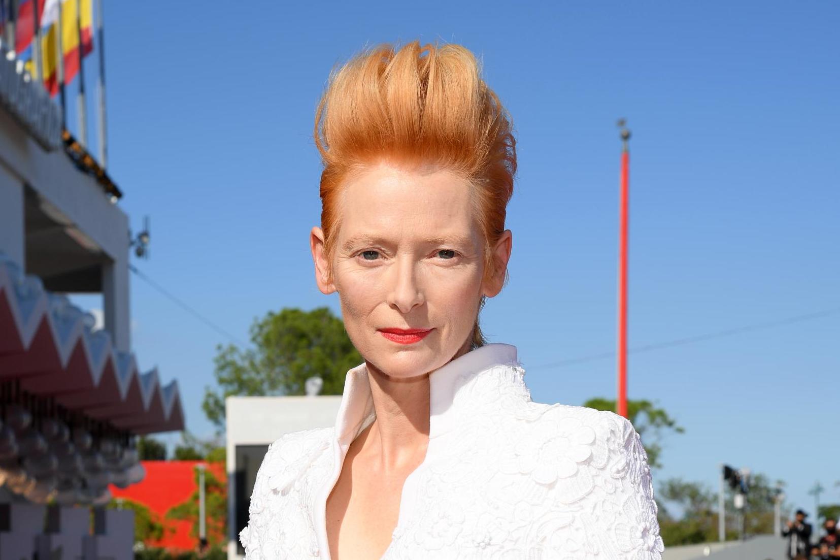 Tilda Swinton at the 77th Venice Film Festival on 3 September 2020 in Venice, Italy.