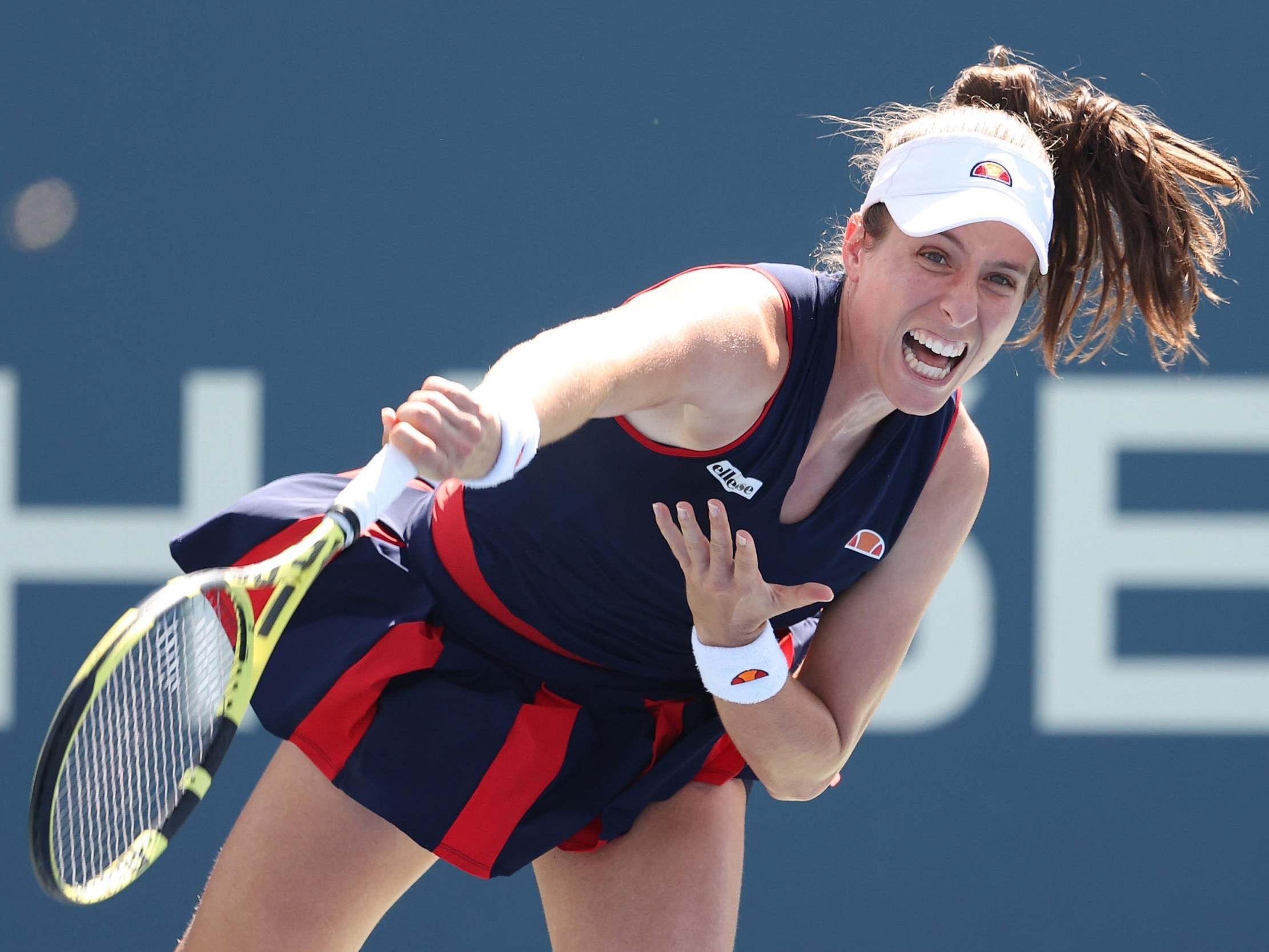 Konta's second serve proved vulnerable as she lost the second and third sets