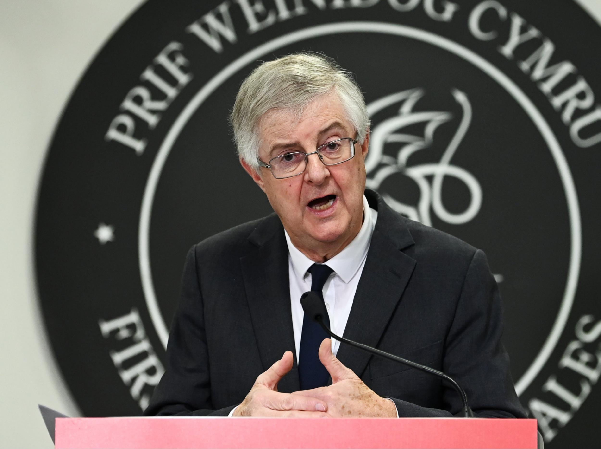 Mark Drakeford speaking in July 2021