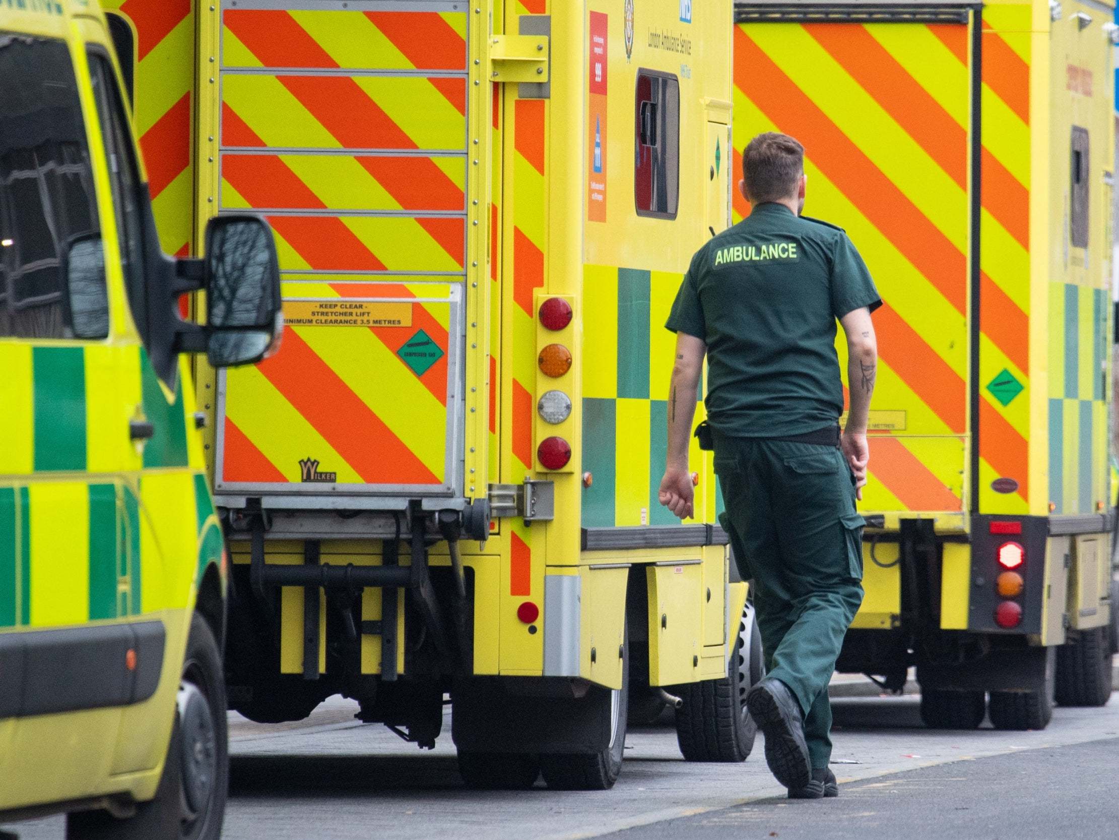 An NHS paramedic at the Royal London Hospital