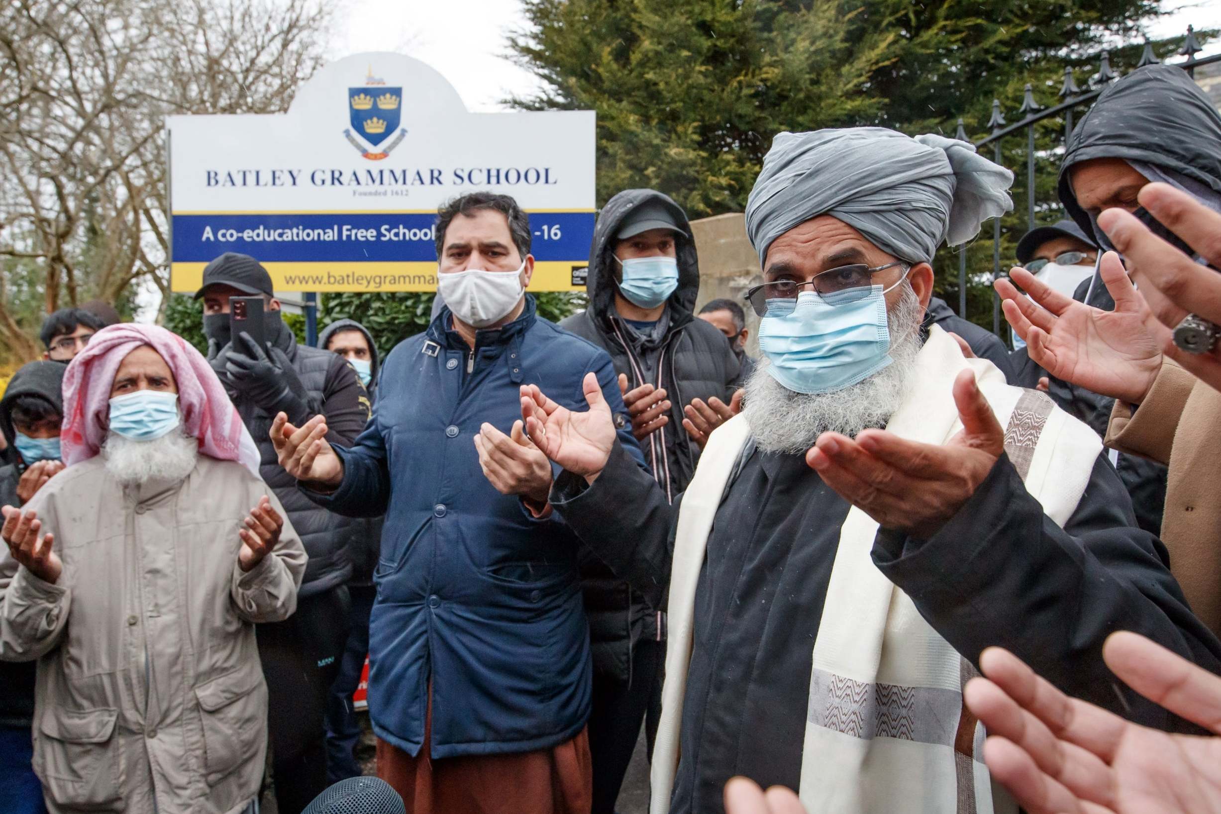 The report references an incident at Batley Grammar School, where protests followed a teacher using a picture of the prophet Muhammad in a lesson