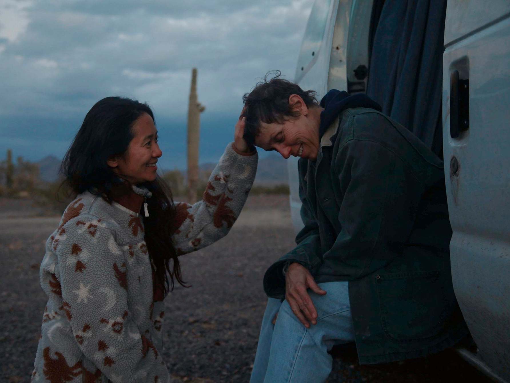 Road movie: Chloe Zhao and Frances McDormand on the set of ‘Nomadland’