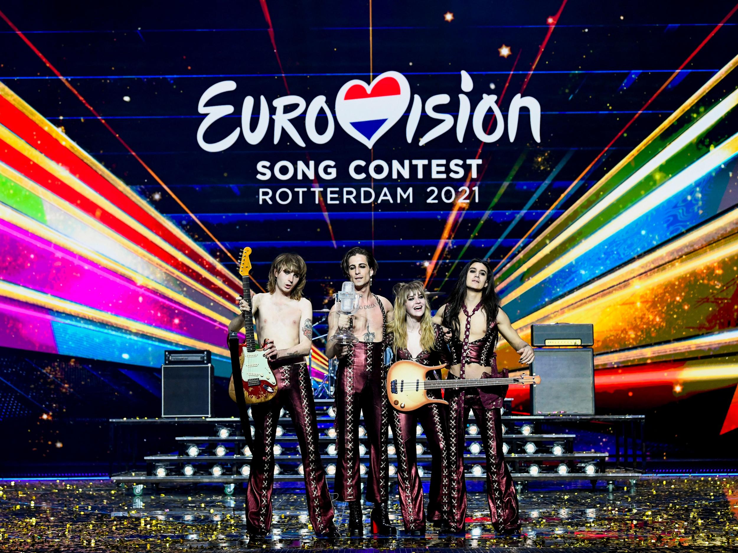 Maneskin in Rotterdam during Eurovision